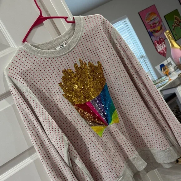 QUEEN OF SPARKLES Multicolor Sequin Sweatshirt - Picture 3 of 5